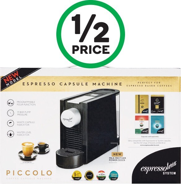 Espressotoria Piccolo Coffee Machine offer at Woolworths