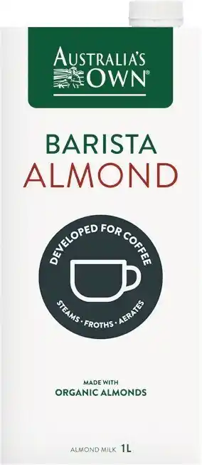 Woolworths Australiau2019s Own Barista Almond or Macadamia Milk 1 Litre offer