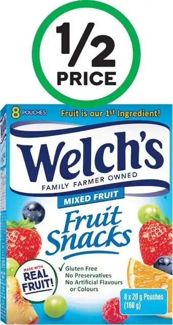 Woolworths Welchu2019s Fruit Snacks 160g Pk 8 offer
