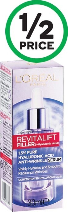 Woolworths Lu2019Oreal Paris Revitalift Filler Serum 30ml offer