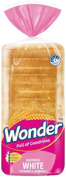 Woolworths Wonder White Bread Varieties 680-700g offer