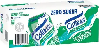 Woolworths Cottee&#039;s Sparkling Cordial 10 x 375ml offer