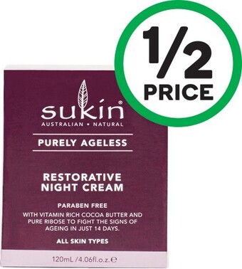 Woolworths Sukin Purely Ageless Restorative Night Cream 120ml offer