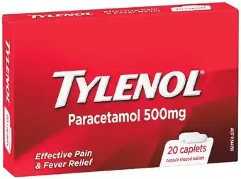 Woolworths Tylenol Paracetamol 500mg Tablets Pk 20u2021 offer