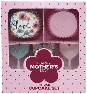 Mother&#039;s Day Colouring Mug, Cupcake Set Pk 12 or Cake Topper