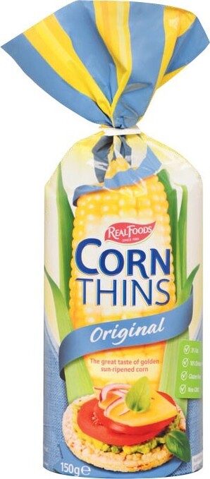 Coles Real Foods Corn Thins 125g-150g offer