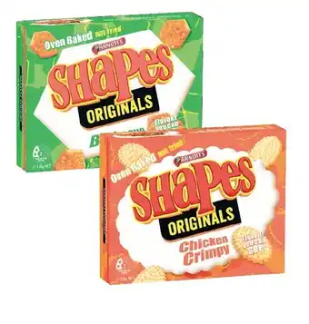 Coles Arnott&#039;s Shapes Crackers 160g-190g offer