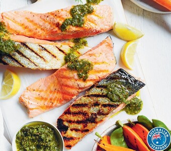 Coles Fresh Tasmanian Salmon Skin On Portions offer