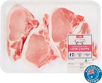 Coles Coles Australian Pork Loin Chops offer
