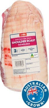 Coles Coles Australian Pork Shoulder Roast Boneless offer