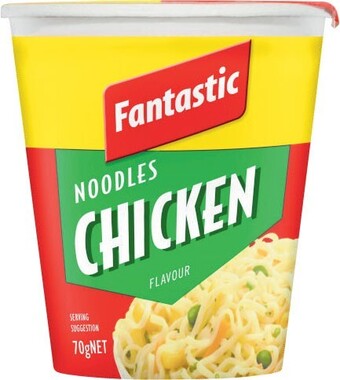 Coles Fantastic Noodles Cup or Bowl 70g-85g offer