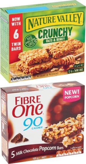Coles Nature Valley Bars 252g or Fibre One Bars or Snacks 100g-120g offer
