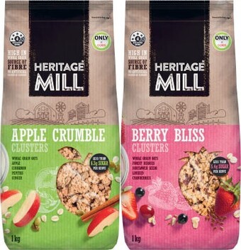 Coles Heritage Mill Muesli or Clusters 1kg offer