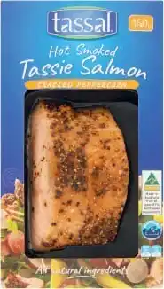 Tassal Hot Smoked Salmon Natural or Pepper 150g