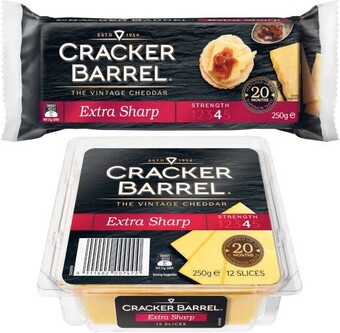 Coles Cracker Barrel Cheese Block or Slices 250g offer
