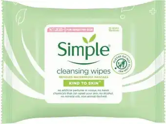 Coles Simple Facial Wipes Cleansing 25 Pack offer