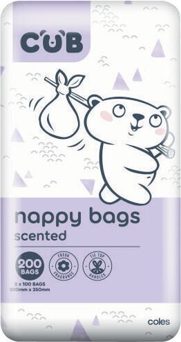 Coles CUB Nappy Bags 200 Pack offer