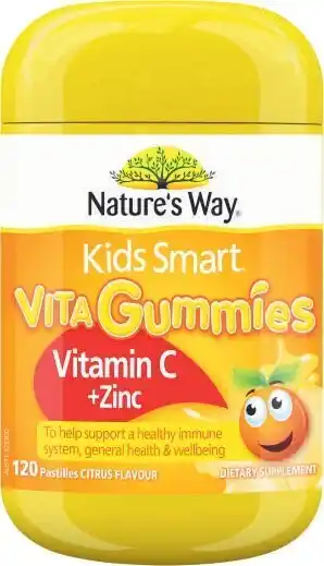 Coles Natureu2019s Way Kids Smart Vita Gummies Vitamin C + Zinc 120 Pack offer