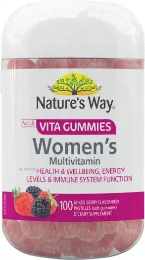 Coles Natureu2019s Way Adult Vita Gummies Womenu2019s Multivitamin 100 Pack offer