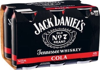 Coles Jack Daniels & Cola Cans 6x375mL offer