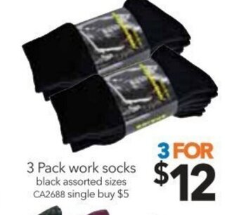 Cheap as Chips 3 Pack Work Socks offer