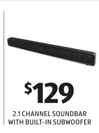 ALDI 2.1 Channel Soundbar With Built-In Subwoofer offer