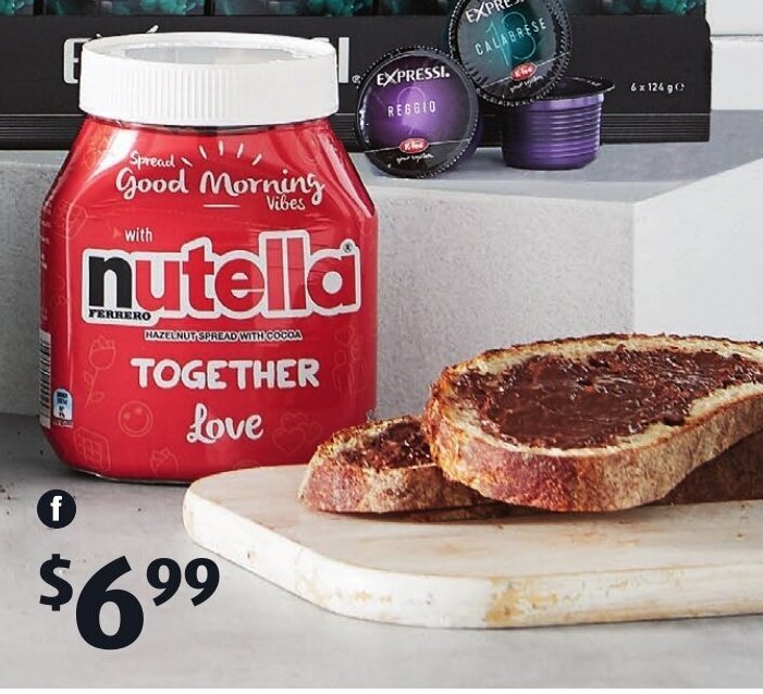 Nutella 750g offer at ALDI