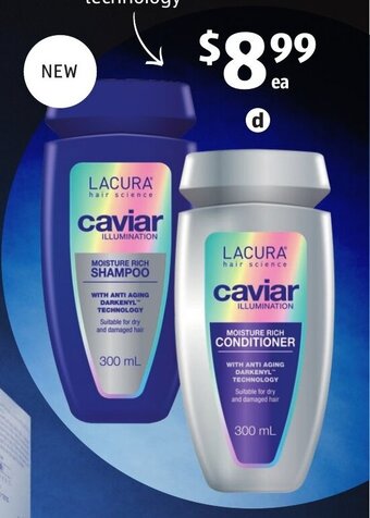 ALDI Caviar Illumination Shampoo or Conditioner 300ml offer