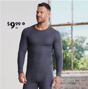 ALDI Men's Waffle Thermal Top or Leggings offer