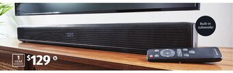 2.1 Channel Soundbar With Built-In Subwoofer