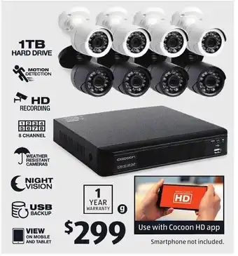 8 Camera Home Security System with DVR