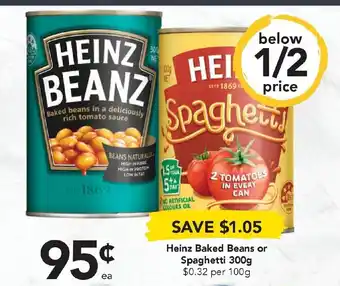 Drakes Heinz Baked Beanz or Spaghetti 300g offer