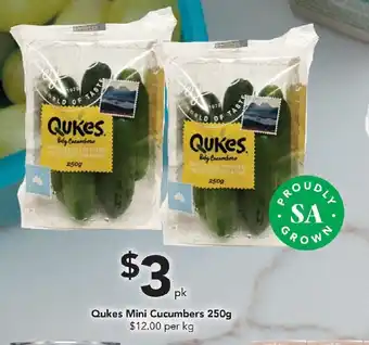 Qukes Mini Cucumbers 250g