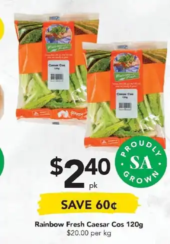 Drakes Rainbow Fresh Caesar Cos 120g offer