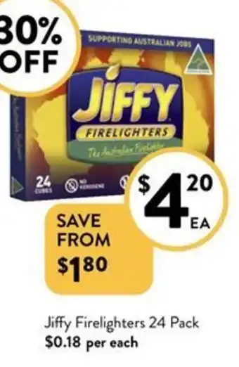 Foodworks Jiffy Firelighters offer