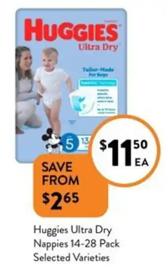 Foodworks Huggies Ultra Dry Nappies offer