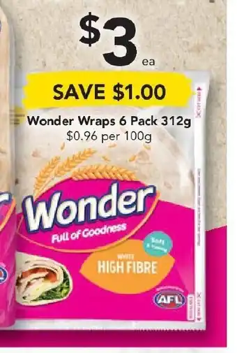 Drakes Wonder Wraps 6 Pack 312g offer