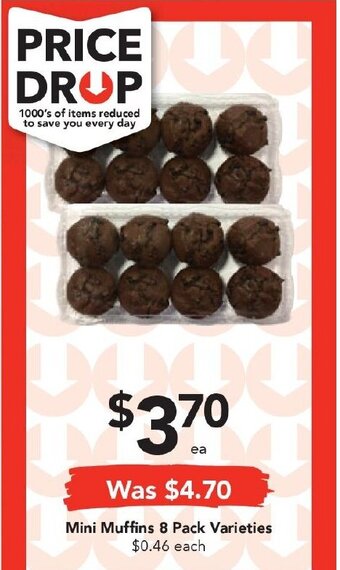 Mini Muffins 8 pack Varieties