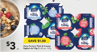 Drakes Dairy Farmers Thick & Creamy Yoghurt 4x110g offer