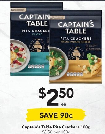 Captain's Table Pita Crackers 100g
