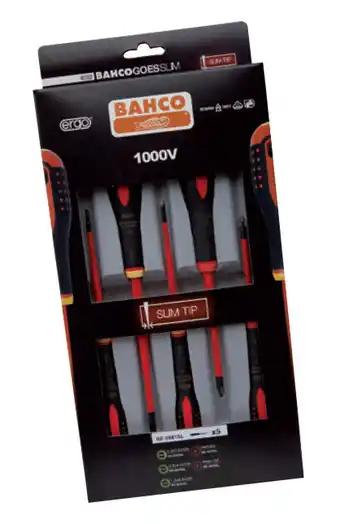 Toolmart Bahco 5 pce 1000v slim line insulated screwdriver set offer