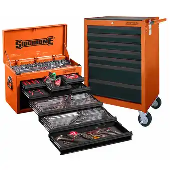 Toolmart Sidchrome 262 pce tool kit met/ af - orange offer