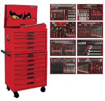 Toolmart Tengtools 408 pce 13 drawer eva tool kit metric/ af - red offer