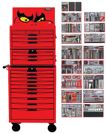 Toolmart Tengtools 1001 pce 19 drawer mega master tool kit metric / af - red offer