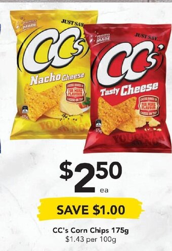 Drakes CC's Corn Chips 175g offer