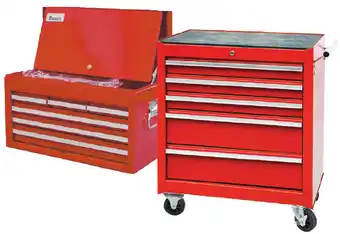 Toolmart Beach top box & roll cab combo - red offer