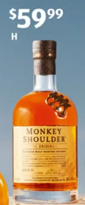 ALDI Monkey Shoulder Blended Malt Scotch Whisky offer