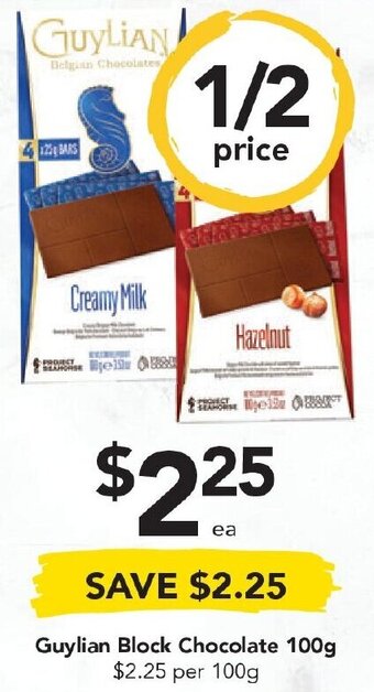 Drakes Guylian Block Chocolate 100g offer
