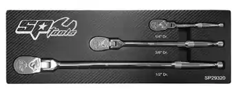 Toolmart Sp tools 3 pce sealed flex head ratchet set offer