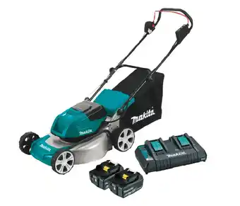Toolmart Makita 36v (18vx2) 460mm steel deck brushless lawn mower kit offer
